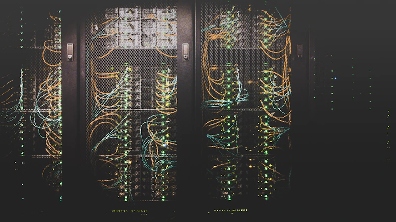 Cabeamento de data center usado no projeto de migração de infraestrutura